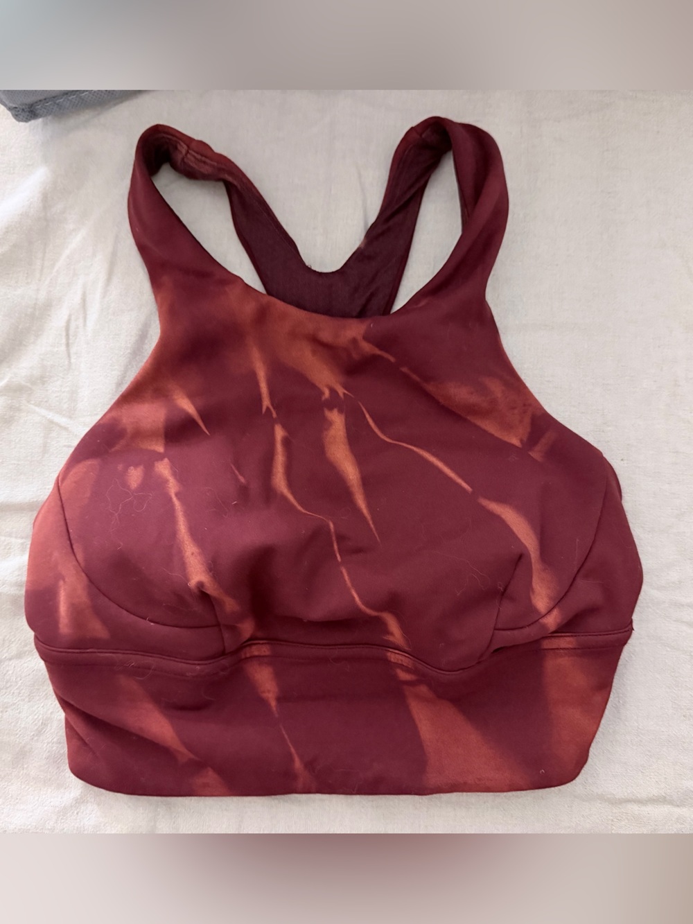 lululemon athletica Tie-Dye High-Neck Sports Bra in Deep Burgundy